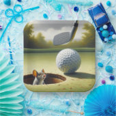 Golfball und Maus Pappteller (Party)
