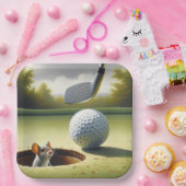 Golfball und Maus Pappteller (Party)
