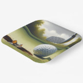 Golfball und Maus Pappteller (Gewinkelt)