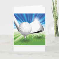 Golfball und T-Shirt Grußkarten