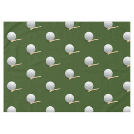 Golfball und Tee auf grünem Gras Tischdecke