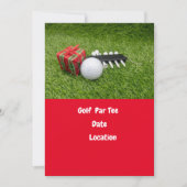 Golfball und tee Happy New Year Par Tee Golfer Einladung (Vorderseite)