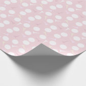 Golfball- und Tee-Muster Hellrosa Geschenkpapier (Ecke)