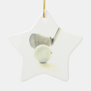 Golfball-und Verein-Verzierung Keramik Ornament
