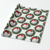 Golfball- und Weihnachtsmannmütze-Geschenkpapier Geschenkpapier (Ungerollt)