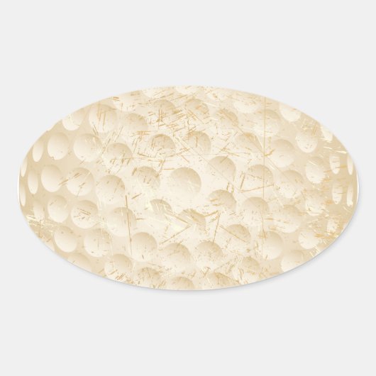 Golfball Vintag Ovaler Aufkleber (Vorderseite)