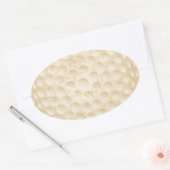 Golfball Vintag Ovaler Aufkleber (Umschlag)