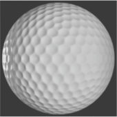 Golfball-Vinyl  Aufkleber (Vorderseite)