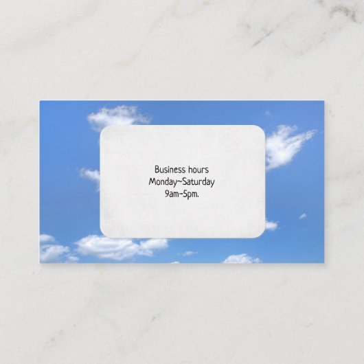 Golfball Visitenkarte (Rückseite)