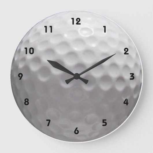 Golfball-Wall-Uhr mit Zahlen Große Wanduhr (Vorderseite)