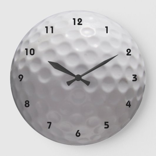 Golfball-Wall-Uhr mit Zahlen Große Wanduhr (Vorderseite)