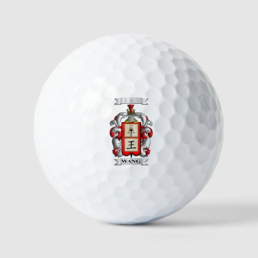 Golfball Wang Nachname und Schild (Vorderseite)
