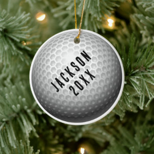 Golfball-Weihnachten Keramik Ornament