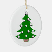 Golfball-Weihnachtsbaum Keramikornament (Rechts)