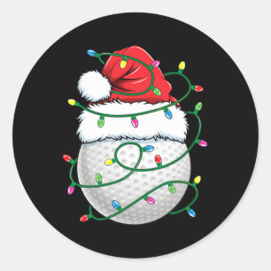 Golfball-Weihnachtsmannhut Männer Frauen Weihnacht Runder Aufkleber