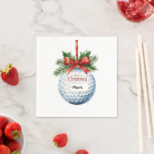 Golfball Weihnachtsthema Serviette (Beispiel)
