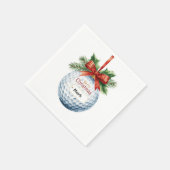 Golfball Weihnachtsthema Serviette (Ecke)