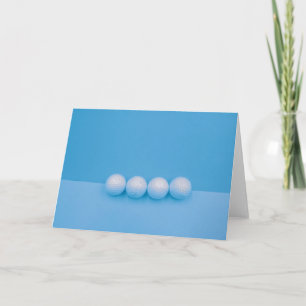 Golfbälle auf blauem Hintergrund Karte
