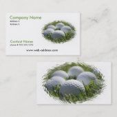 Golfbälle auf einer Visitenkarte (Vorne/Hinten)