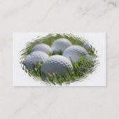Golfbälle auf einer Visitenkarte (Rückseite)