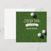 Golfbälle auf grünem Gras Dankeskarte (Vorne/Hinten)
