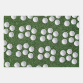 Golfbälle auf grünem Gras Geschenkpapier Set (Vorderseite 2)