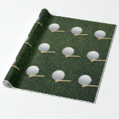Golfbälle auf grünem Gras Hintergrund Geschenkpapier (Ungerollt)