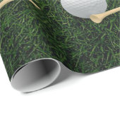 Golfbälle auf grünem Gras Hintergrund Geschenkpapier (Rolleneckpunkt)