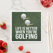 Golfbälle auf grünem Gras Hintergrund Serviette (Beispiel)