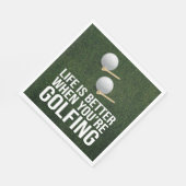 Golfbälle auf grünem Gras Hintergrund Serviette (Ecke)