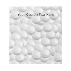 Golfbälle benutzerdefiniertes Notizbuch Notizblock