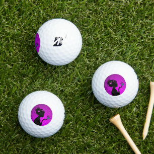 Golfbälle Die Frau Lila