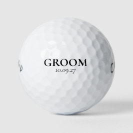 Golfbälle für den Bräutigam