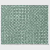 Golfbälle & Golfschläger Argyle auf Jägergrün Geschenkpapier (Flach)