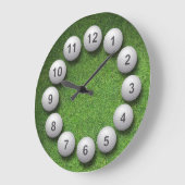 Golfbälle Große Wanduhr (Winkel)