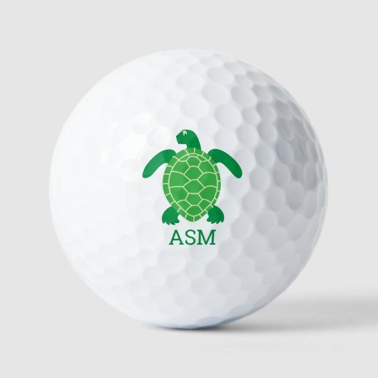 Golfbälle in Form einer Meeresschildkröte (Vorderseite)