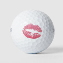 Golfbälle Küssen, pinkfarbene Lippen-Geschenk