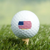 Golfbälle mit amerikanischer Flagge (Insitu T-Shirt)