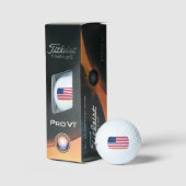 Golfbälle mit amerikanischer Flagge (Verpackung)