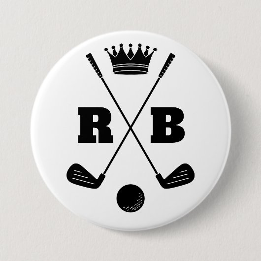 Golfbälle mit eigenem Namen und Marke gestalten Button (Vorderseite)