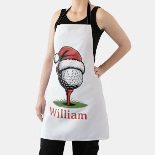 Golfbälle mit eigenem Namen Weihnachten Golf Santa Schürze