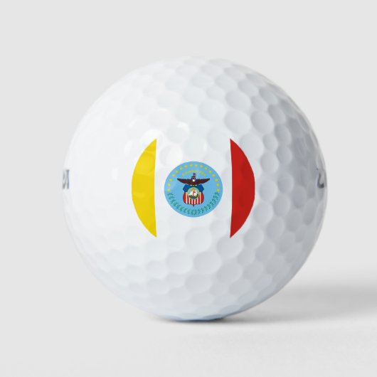 Golfbälle mit Flagge von Columbus, Ohio (Vorderseite)