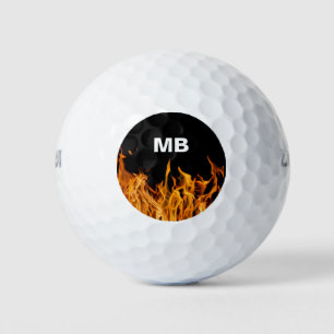 Golfbälle mit Flammen-Monogramm für Herren