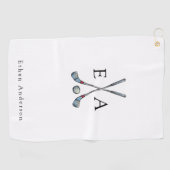 Golfbälle mit individuellem Monogramm Golfhandtuch (Horizontal)