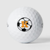 Golfbälle mit individuellem Monogramm und Fußballd (Vorderseite)