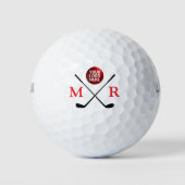 Golfbälle mit Logo und Initialen (Vorderseite)