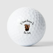 Golfbälle mit lustigem Gesichtsausschnitt (Vorderseite)