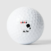 Golfbälle Mit Monogramm 4 Aces Design (Vorderseite)