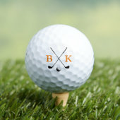 Golfbälle mit Orange Name Initialen (Insitu T-Shirt)