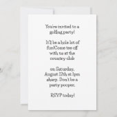 Golfbälle mit Weihnachtsmannmützen Weihnachten Ein Einladung (Rückseite)